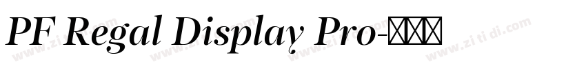 PF Regal Display Pro字体转换